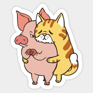 Friend Not Food Cat Sticker